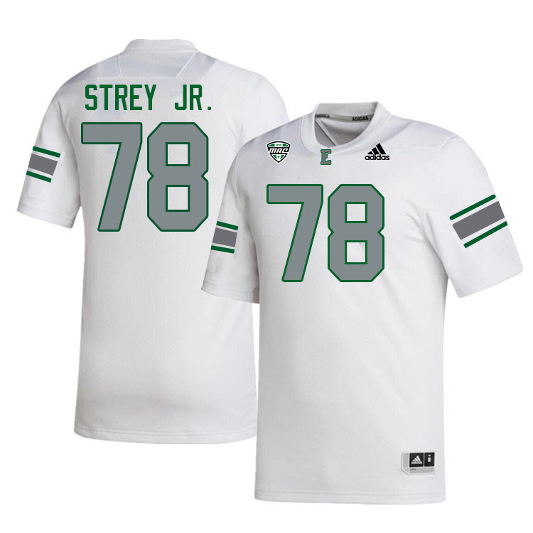 Eastern Michigan Eagles #78 Dennis Strey Jr. College Football Jerseys Stitched Sale-White